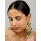Heirloom Kundan Chandbali Earrings with Bead Drops